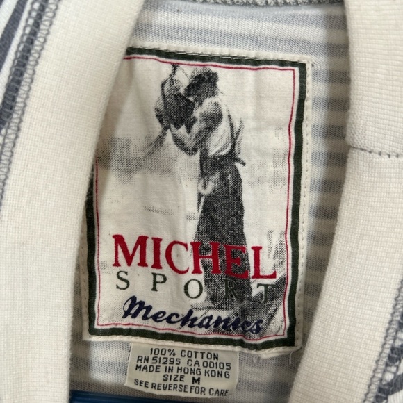 Striped Gray and White Men's Shirt - Picture 3 of 4